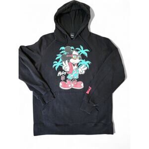 Disney‎ X NEFF Men's M Mickey Mouse Tropical Design Black Long Sleeve Hoodie